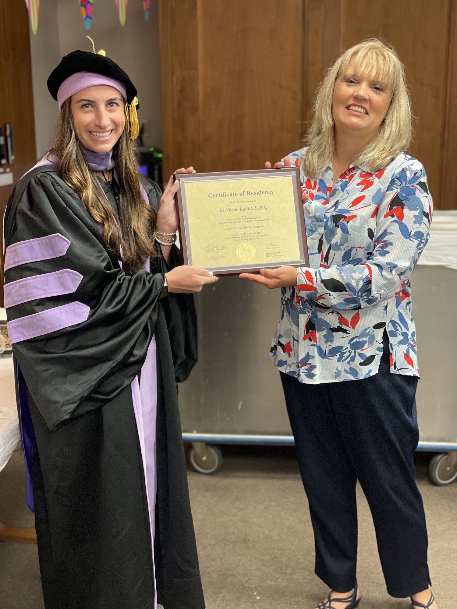 Dr. Ali Rahill at her VA Hospital residency graduation